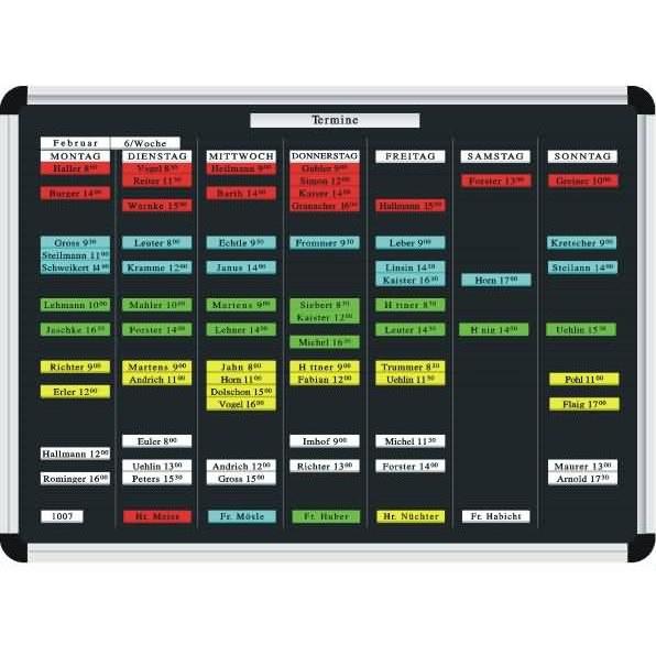 Ultradex, Präsentationstafel, Stecktafel Planrecord B1420xH980xT22mm schwarz