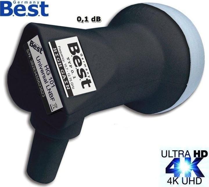 Immagine prodotto Best Satellite LNB Singolo HG 101 Ultra Nero 0,1dB (Singolo LNB, 40mm)