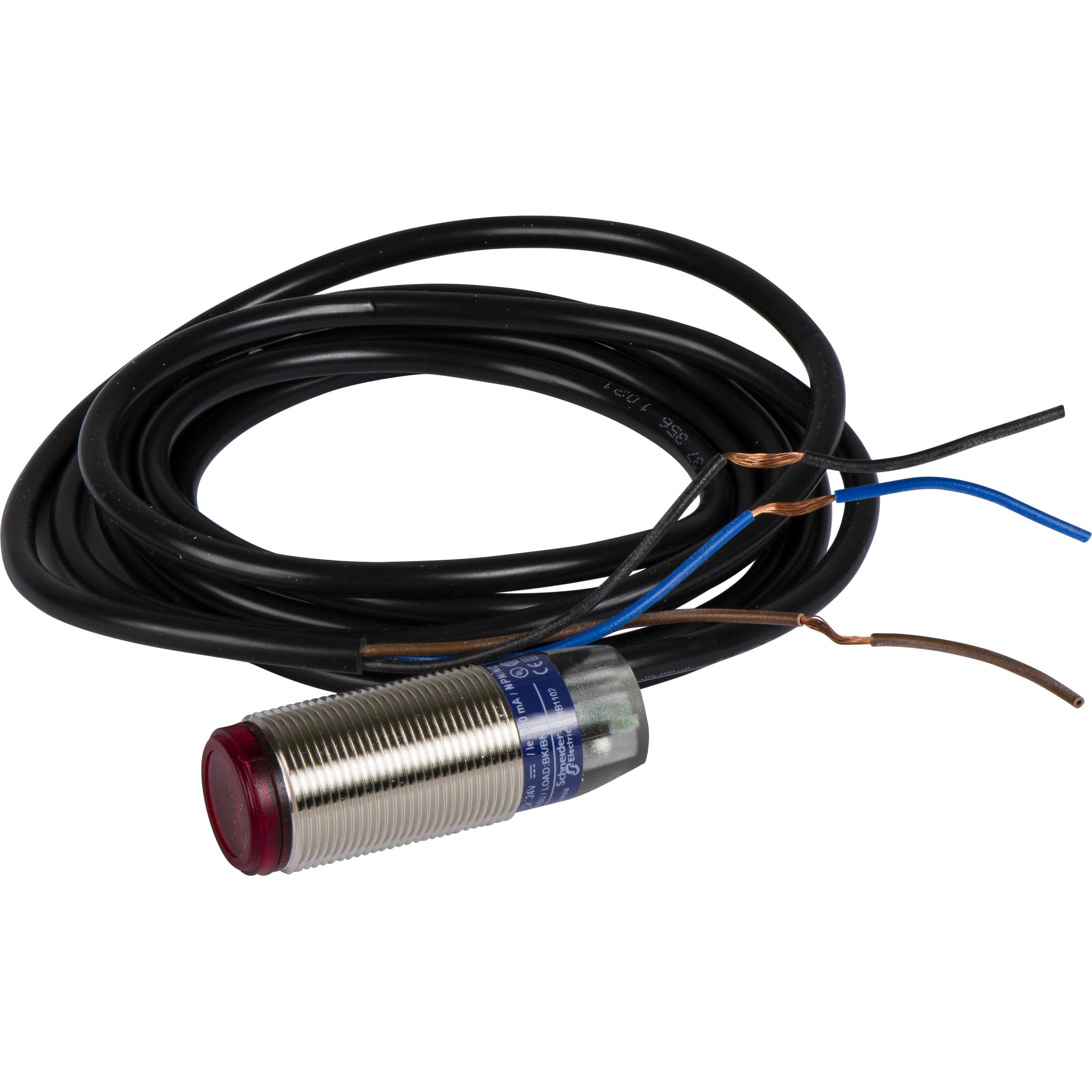 TE Sensors Sensor optisch NB 1-5m M18 polar Kabel, Elektronikmodul