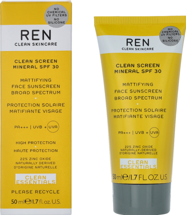 Actual product image Ren Clean Screen Mineral (Suntan cream, SPF 30, 50 ml, 50 g)