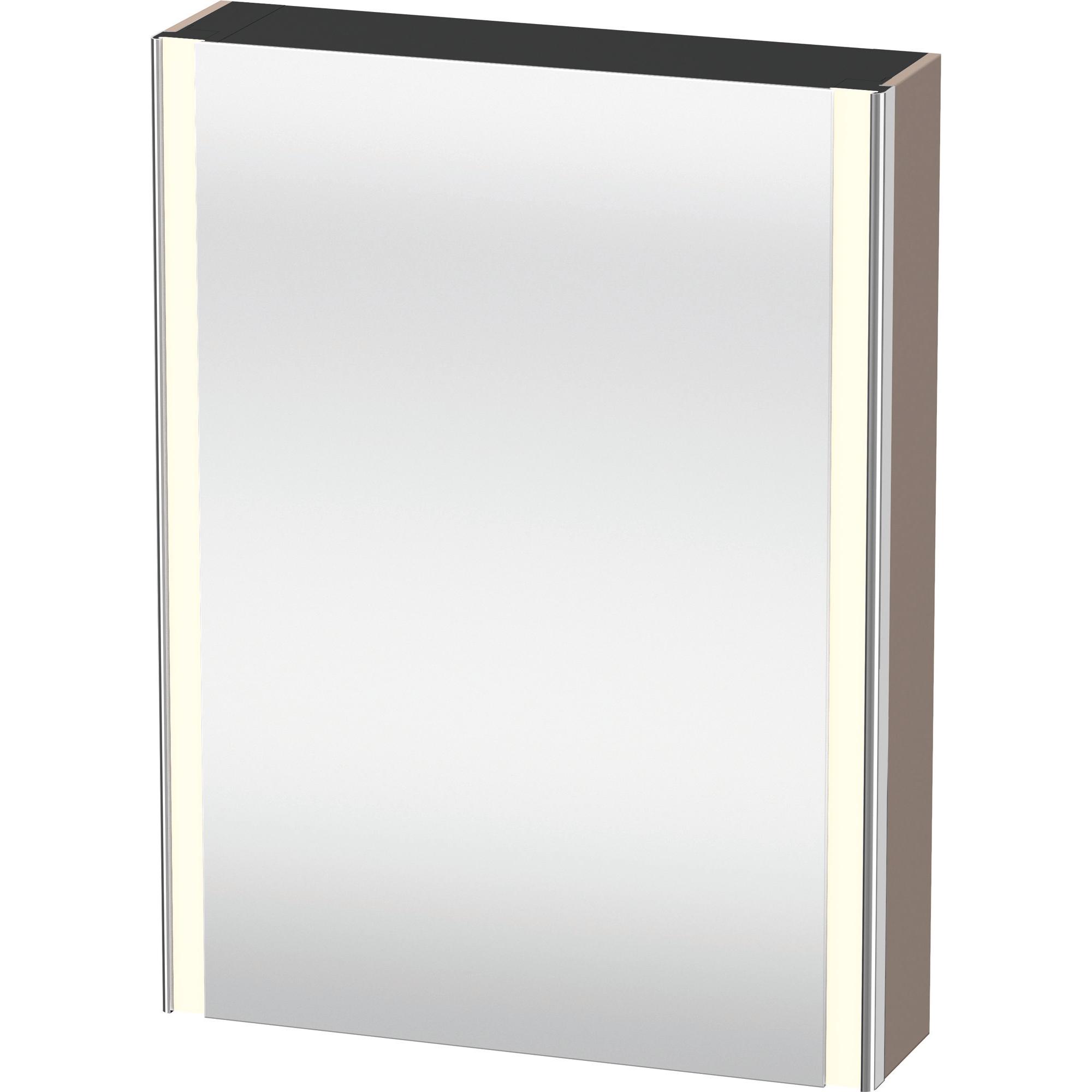 Duravit, Armadio a specchio, XSquare armoire de toilette avec éclairage LED, 1 porte, charnières à gauche, 600x800x155mm (60 x 15.50 x 80 cm)