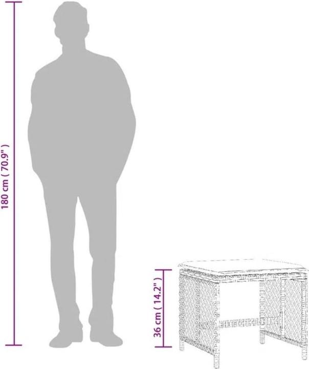 Actual product image vidaXL Gartenhocker