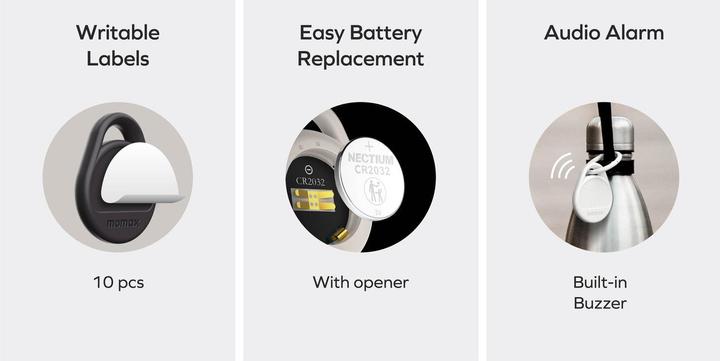 Actual product image Momax Pinpop Duo Find My Locator (Black)