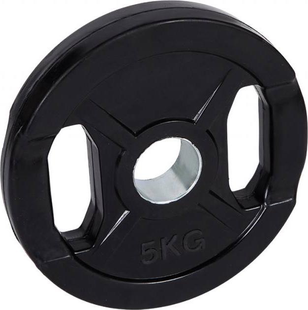 Actual product image Fitcom Rubberised Olympia weight plate (1 x 5 kg)