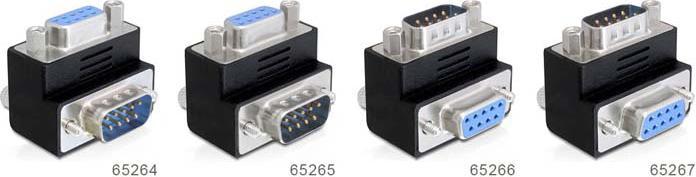 Produktbild Delock Winkeladapter 90ø seriel DB9 Bu-St