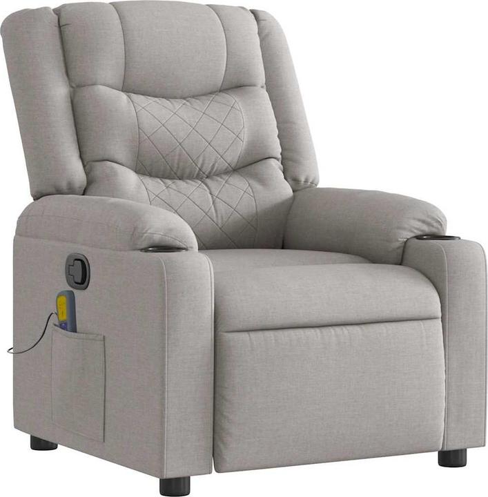 Immagine prodotto vidaXL Sedia da massaggio in tessuto grigio nuvola