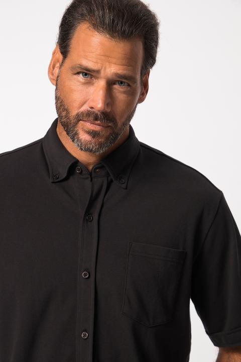 Produktbild JP1880 JP 1880 Piqué-Hemd, FLEXNAMIC®, Halbarm, Buttondown-Kragen, Modern Fit (7XL)