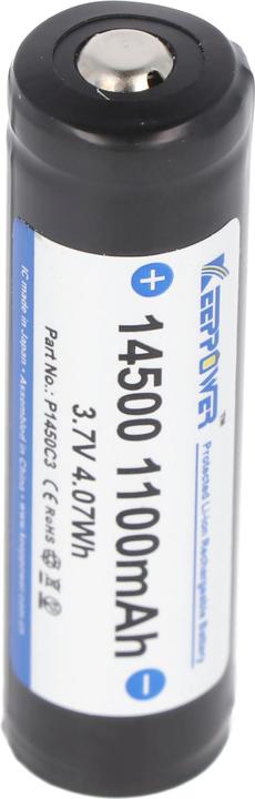 Actual product image Keeppower Akku 14500 PCB geschützt P1450C3 (1 pcs., 14500, 1100 mAh)