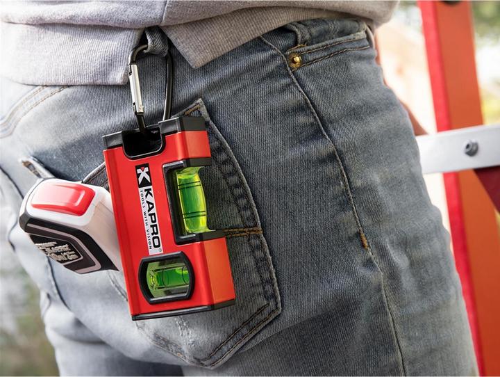 Actual product image Kapro 771 Twin Mini Level With Carabiner 10cm