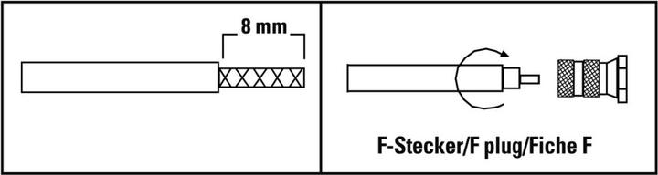 Image du produit Hama Fiche F, 5,5 mm, à visser, 2 pièces (Câble d'antenne)