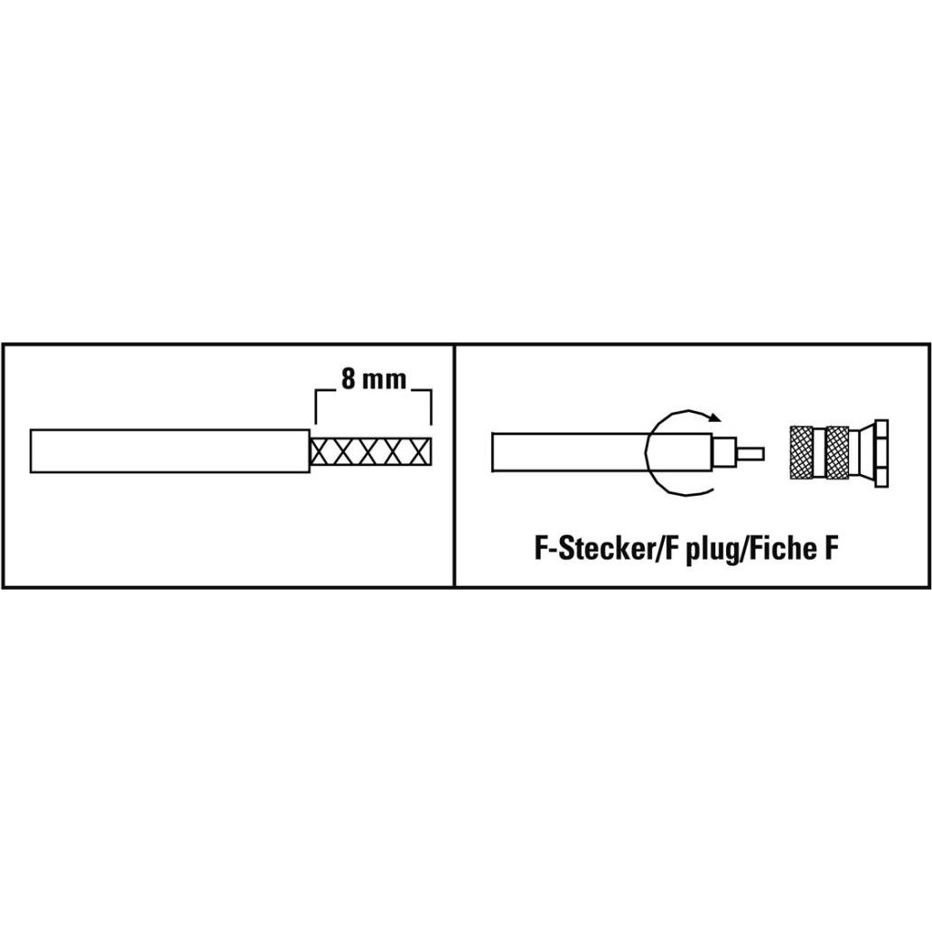 Thumbnail - Hama F-Stecker, 5,5 mm, schraubbar, 2 Stück (Antennenkabel), Antennenkabel