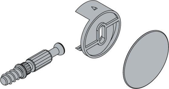 Actual product image Hettich Verbindungsbeschlag 25/24,5 mm, verzinkt (Connection fitting, 8 pcs.)