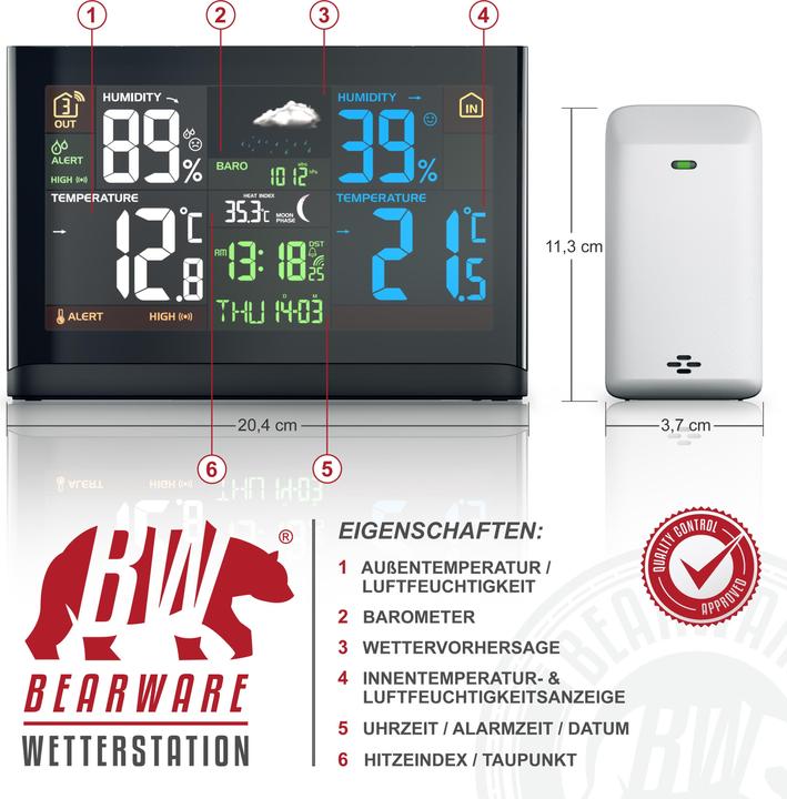 Actual product image Bearware Radio weather station