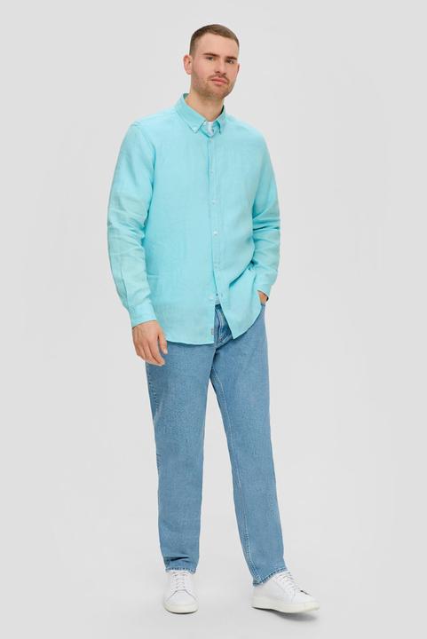 Produktbild s.Oliver Hemd Leinenhemd mit Button-Down-Kragen (XXL)