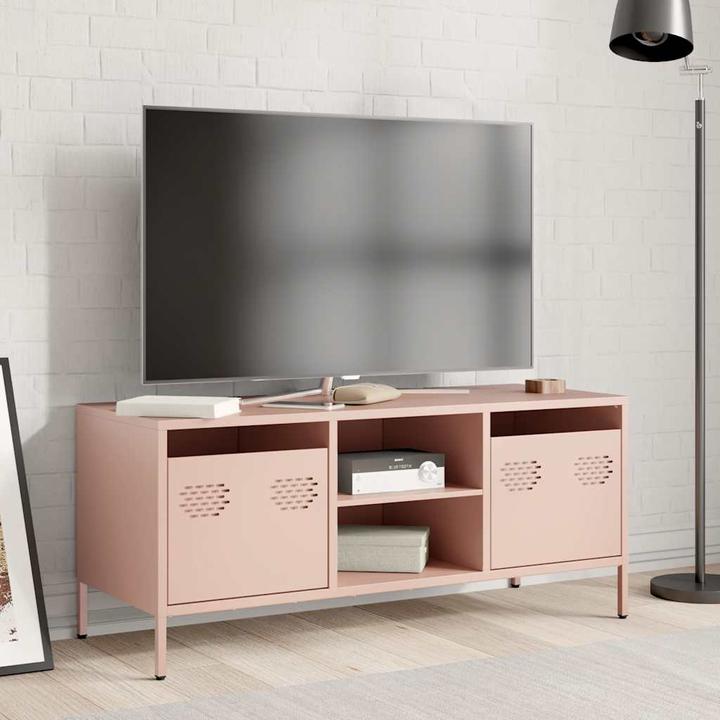 Actual product image VidaXL TV cabinet TV table TV cabinet lowboard TV furniture pink steel