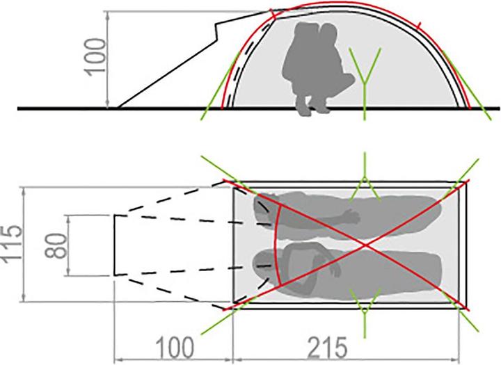 Actual product image Vaude Power Sphaerio 2P Tent (Dome tent, 2.60 kg, 2 persons)