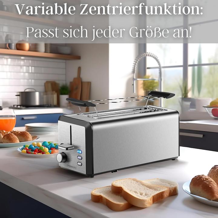 Actual product image Steinborg Langschlitz-Toaster für 4 Scheiben mit LED-Display