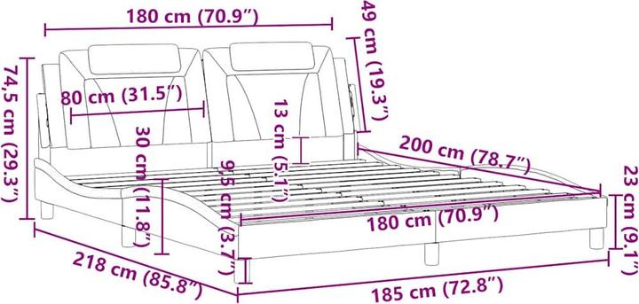 Image du produit vidaXL Bettgestell (180 x 200 cm)