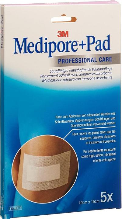 Actual product image 3M 10x20cm wound pad 5x15.5cm (5 x)