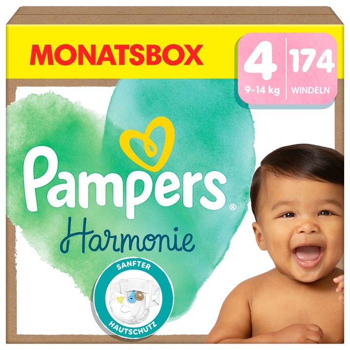 Pampers Harmonie (Taille 4, Pack mensuel, 174 pièce(s))
