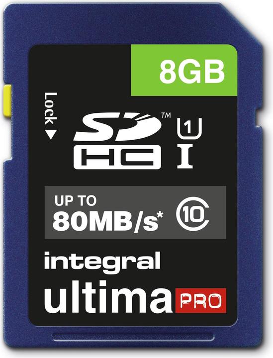 Actual product image Ultimapro Sdhc/Xc Uhs-I U1 Sd (8 GB, SDHC, U1, UHS-I)