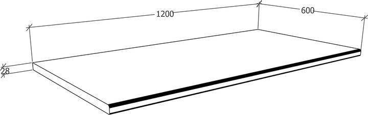 Produktbild VCM Arbeitsplatte Küchenarbeitsplatte Küchenmöbel Arbeitsplatte Küche Esilo (28 x 120 cm)