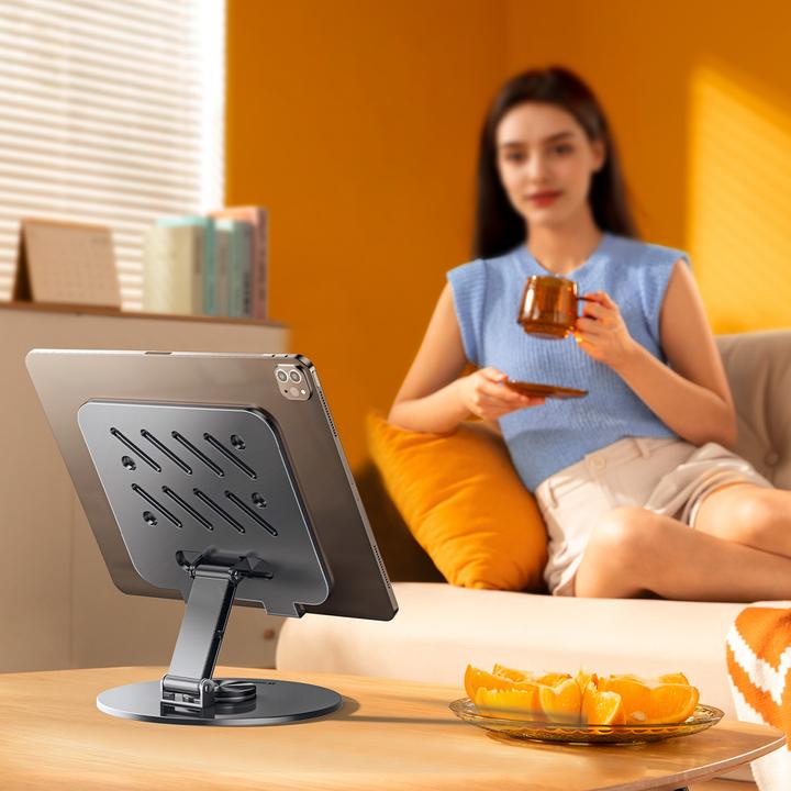 Image du produit Wozinsky WRS-DSY84SS 360° drehbarer Tablet-Ständer aus Aluminium, Grau