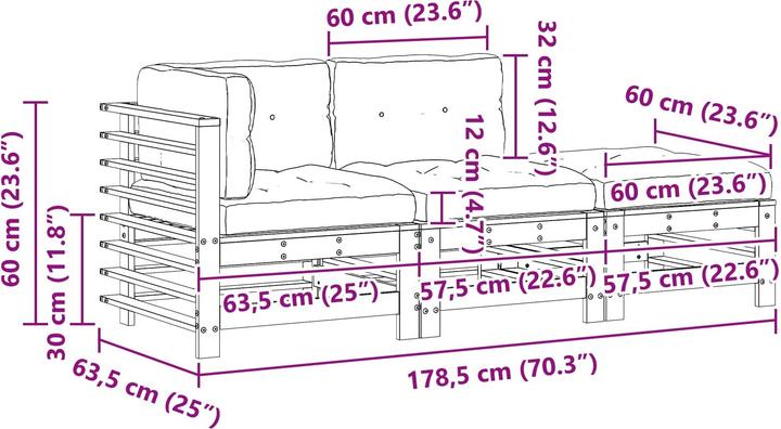 Produktbild vidaXL Gartenset