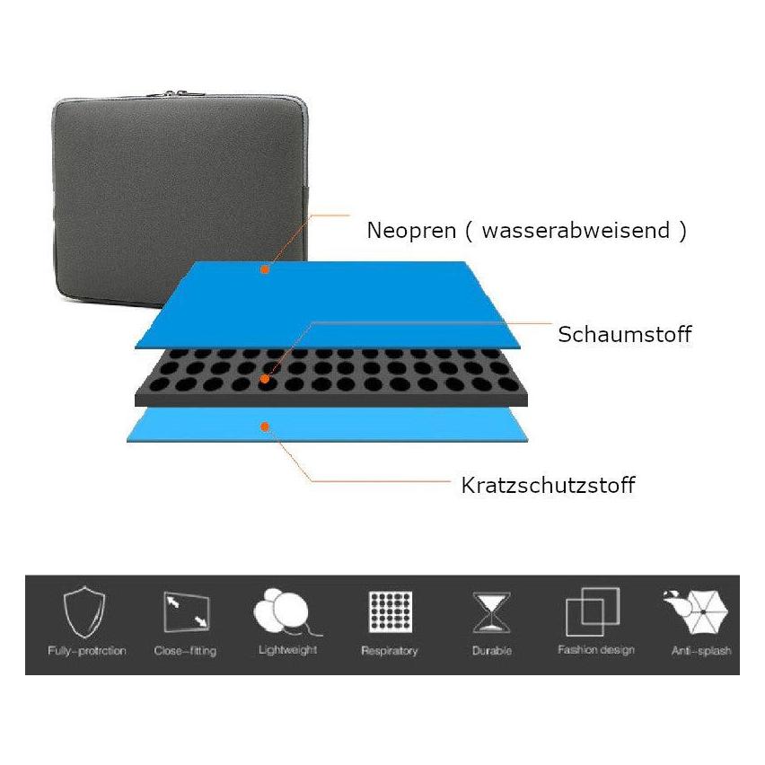 Mobilis Custodia in Neoprene per Laptop 14-16'', Custodia