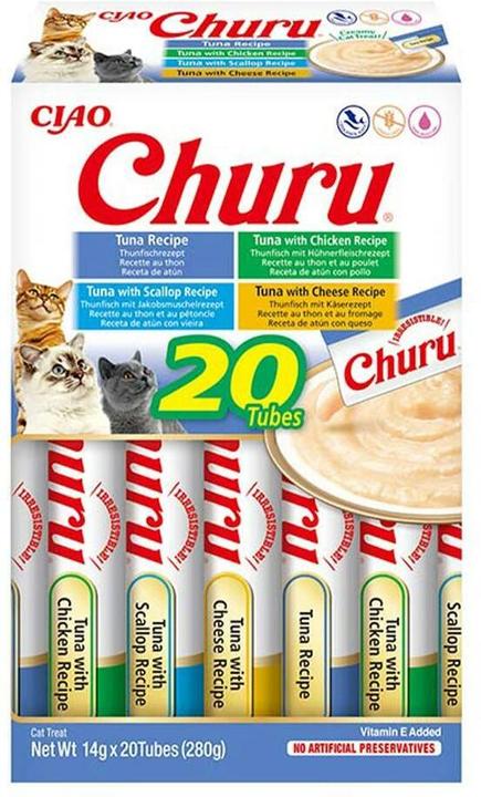Image du produit CIAO Churu Megapack Thunfisch 20 x 14 g, Snackart: Paste (20 pcs, 280 g)