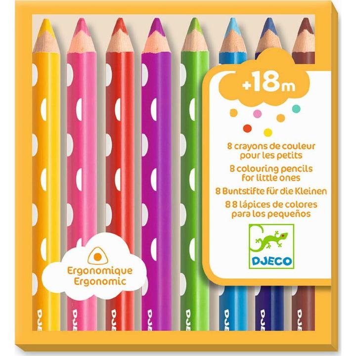 Actual product image Djeco Coloured pencils for the little ones (Multicoloured, 8 x)
