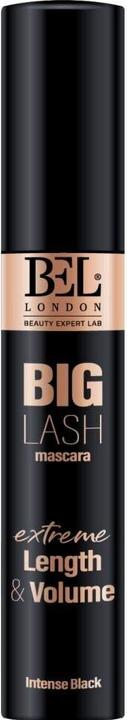 BEL London Big Lash Mascara Black Volumizing and Lengthening with Jojoba Derivatives and Silicone Brush (Schwarz)