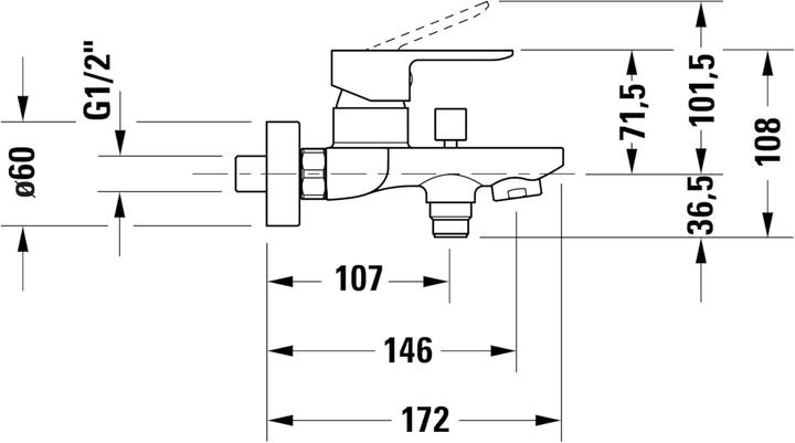 Immagine prodotto Duravit Miscelatore monocomando per vasca D-Code