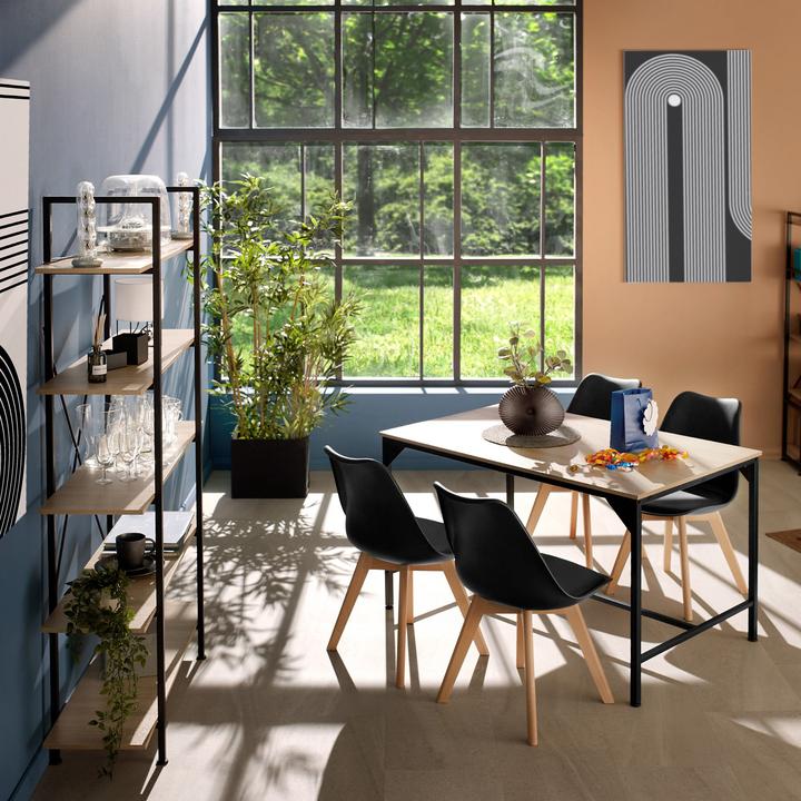 Image du produit tectake Table de salle à manger Belfast (120 x 120 x 75 cm)