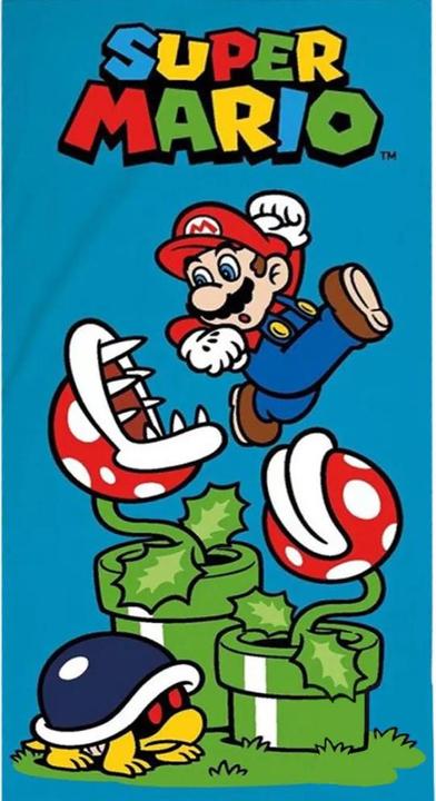 Character World Asciugamano da bagno Super Mario (70 x 140 cm)