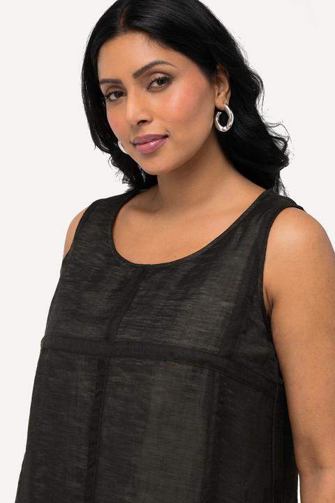 Actual product image Ulla Popken Quilted Linen Blend Tank (42, 44)
