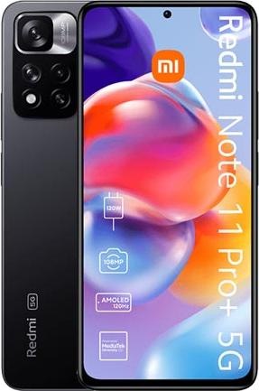 Produktbild Xiaomi Redmi Note 11 Pro+ 5G (128 GB, Graphite gray, 6.67", Hybrid Dual SIM, 108 Mpx, 5G)