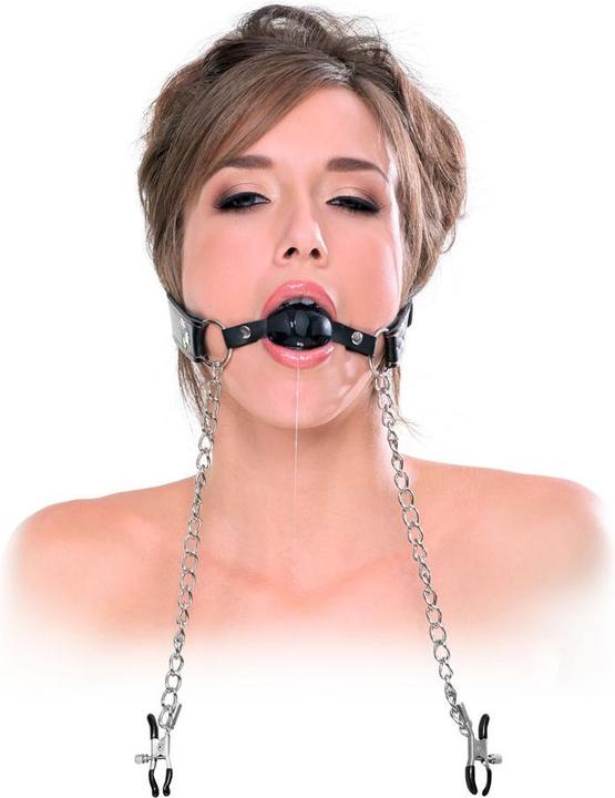 Produktbild Fetish Collection Deluxe Ball Gag En Tepelklemmen