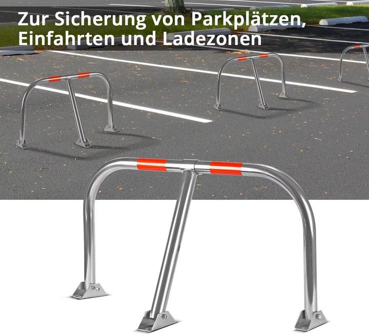 Produktbild Stahlwerk Parkbügel umlegbar inklusive Vorhängeschloss Parkplatzsperre klappbar