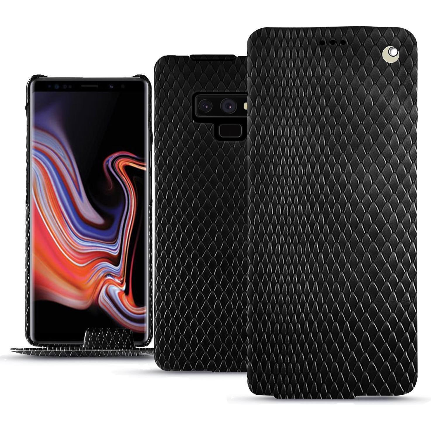 Noreve Lederschutzhülle vertikal (Samsung Galaxy Note 9), Smartphone Hülle, Schwarz