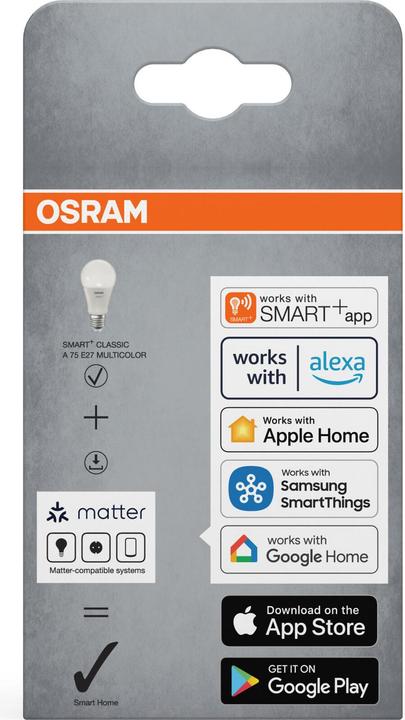 Produktbild Osram Smart+ Matter Classic (E27, 1055 lm, 1x)
