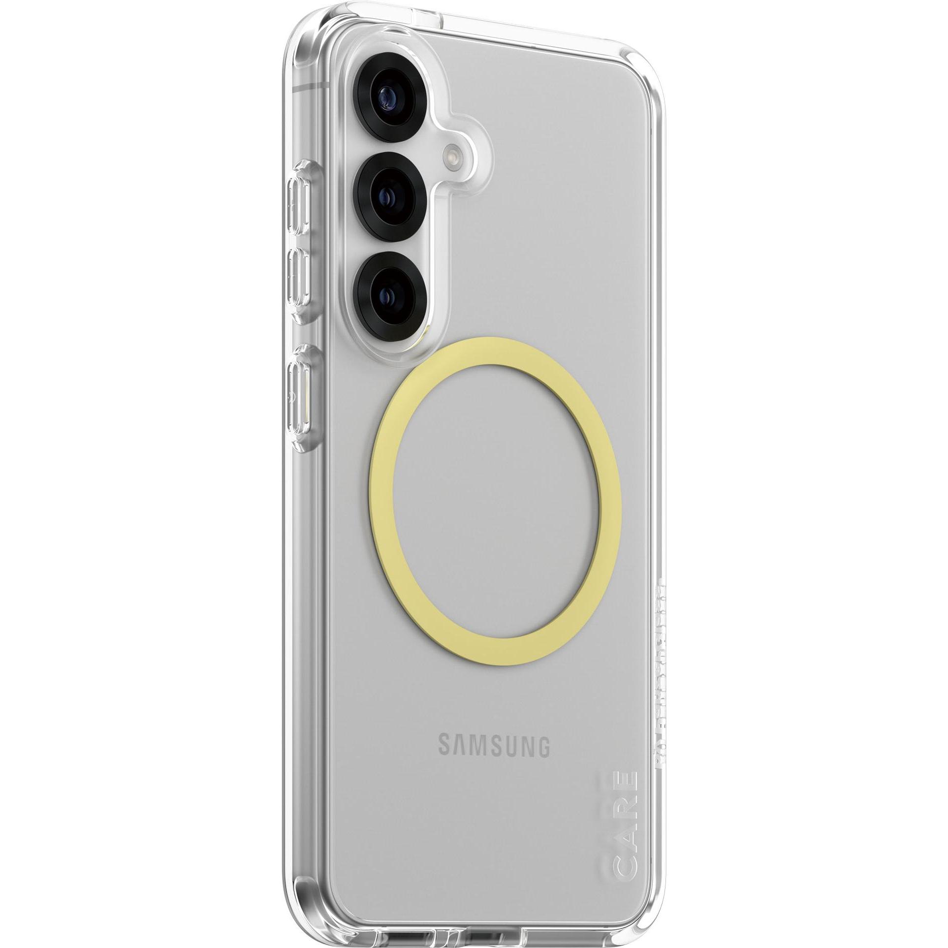 PanzerGlass CARE by  Flagship Case Transparent Urban Combat m. Chardonnay Qi Compatible Samsung Gal (Samsung Galaxy S25)...