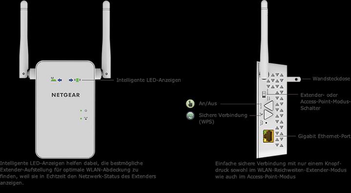Immagine prodotto Netgear EX6100-100PES, ripetitore CA, ac433/n300 (433 Mbit/s, 300 Mbit/s)