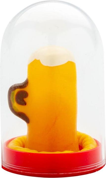 Produktbild Erco Bierglas Motiv Scherzkondom Gelb Handbemalt (1 Stk.)