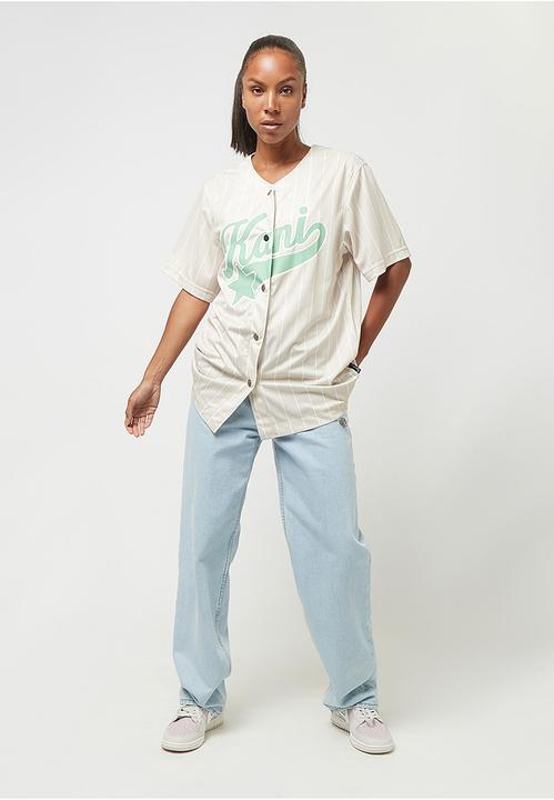 Actual product image Karl Kani Woven Signature Pinstripe Baseballshirt - 201083 (L)