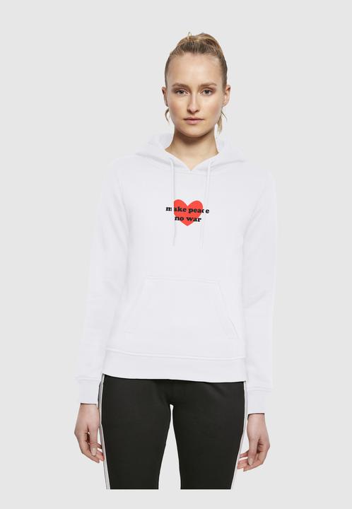 Produktbild Merchcode Ladies Peace - Red Heart White Hoody - 161515 (L)