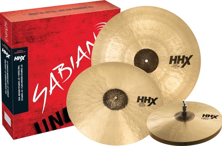 Immagine prodotto Sabian Set di piatti HHX Complex Performance, 3 pezzi (Bacinella)