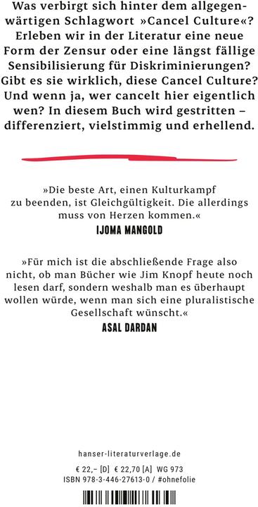 Produktbild Canceln (Deutsch, Adrian Daub, Asal Dardan, Georg M. Oswald, Hanna Engelmeier, Jürgen Kaube, 2023)