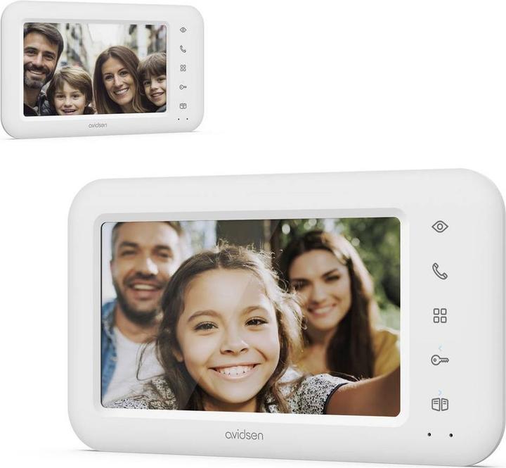Actual product image Avidsen Zweifamilien-Set Kabelgebunden Zusatz-Monitor Weiss (Cable)