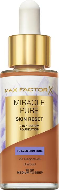 Image du produit Max Factor Fond de teint Miracle Pure Skin Reset 2in1 Serum - Makeup 30 ml 85-90 Medium To Deep (85-90 Moyen à profond)